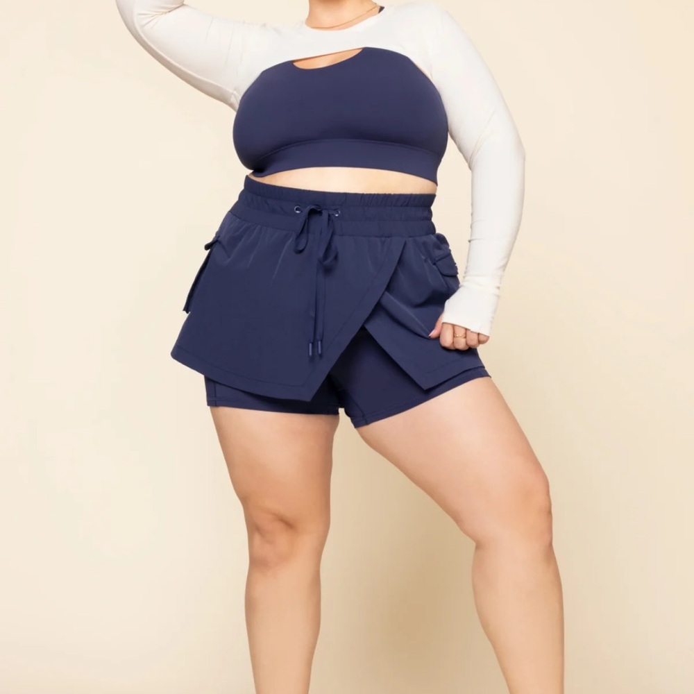 POPFLEX Navy Women Shorts Skorts